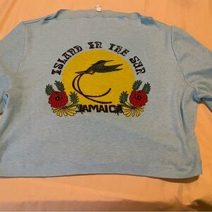 Blue Jamaica Graphic crop top size L